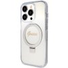Guess GUHMP15LHRSGSD iPhone 15 Pro 6.1 przezroczysty/transparent hardcase Ring Stand Script Glitter MagSafe